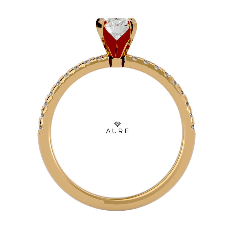 Bague Solitaire Annabelle de marque AURE en Diamant conçue et créée au Maroc