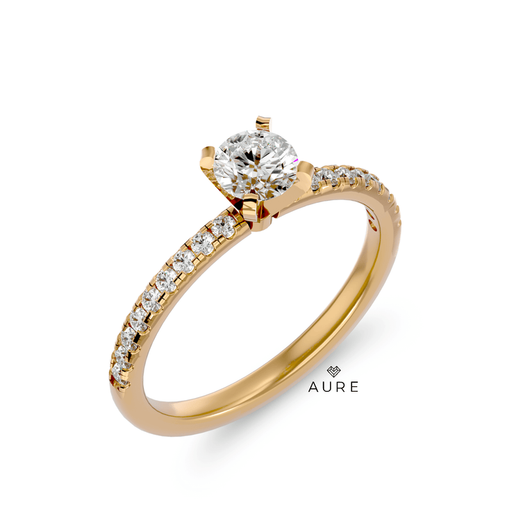 Bague Solitaire Annabelle de marque AURE en Zirconium conçue et créée au Maroc