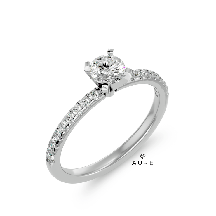 Bague Solitaire Annabelle de marque AURE en Zirconium conçue et créée au Maroc