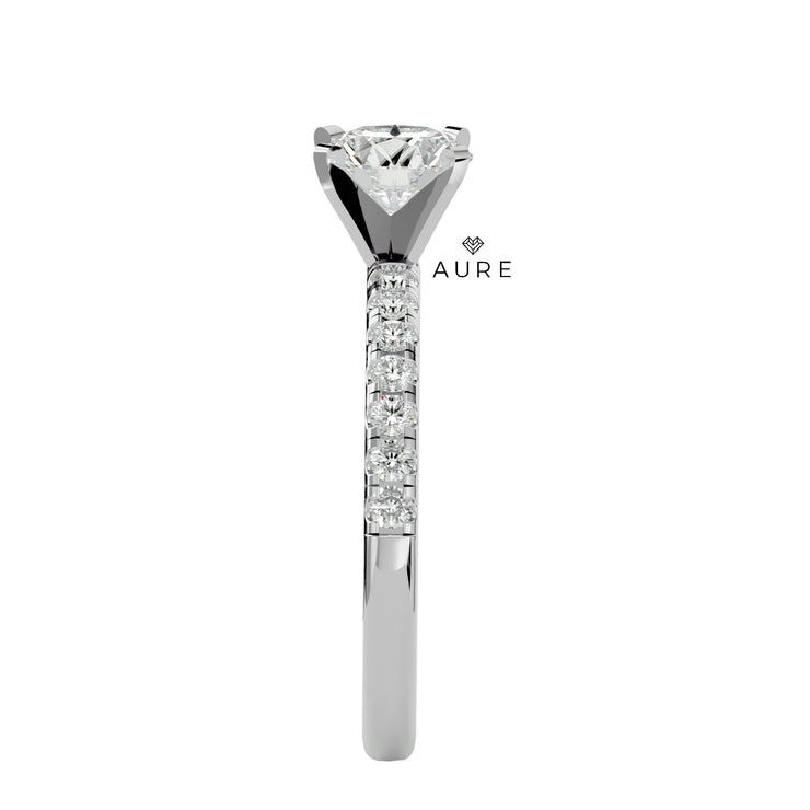 Bague Solitaire serti Alexa de marque AURE en Zirconium conçue et créée au Maroc