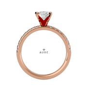 Bague Solitaire serti Alexa de marque AURE en Diamant conçue et créée au Maroc