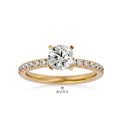 Bague Solitaire serti Alexa de marque AURE en Zirconium conçue et créée au Maroc