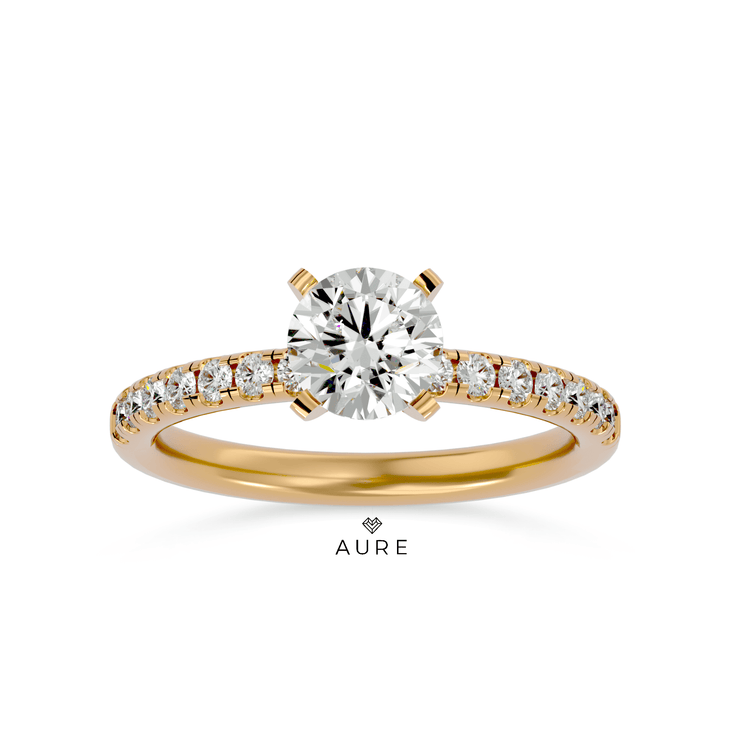 Bague Solitaire serti Alexa de marque AURE en Zirconium conçue et créée au Maroc