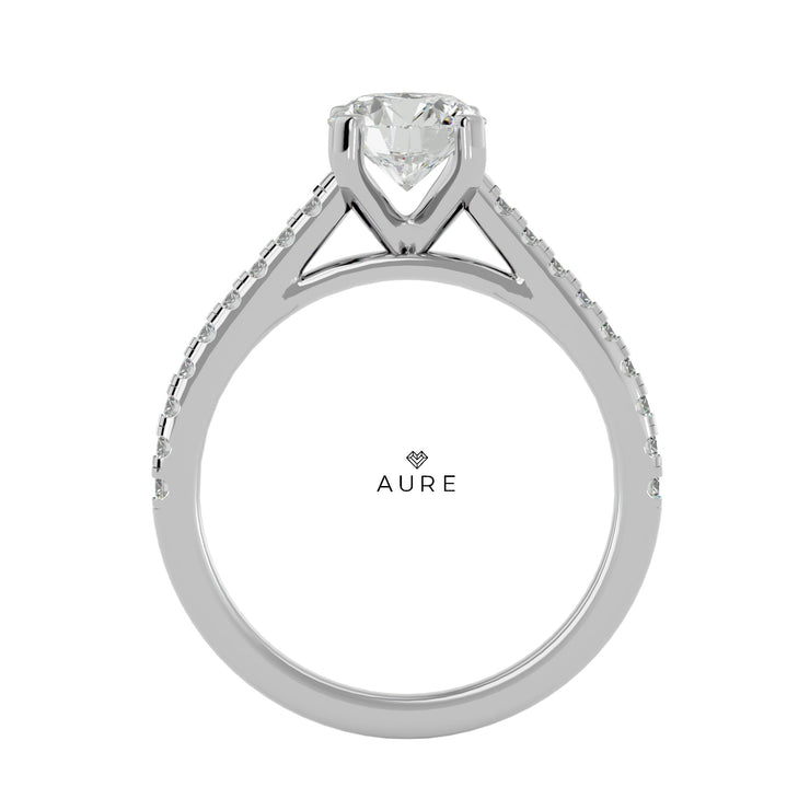 Bague Solitaire Noor de marque AURE en Zirconium conçue et créée au Maroc