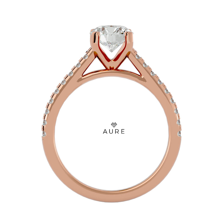 Bague Solitaire Noor de marque AURE en Zirconium conçue et créée au Maroc