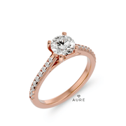 Bague Solitaire Noor de marque AURE en Diamant conçue et créée au Maroc
