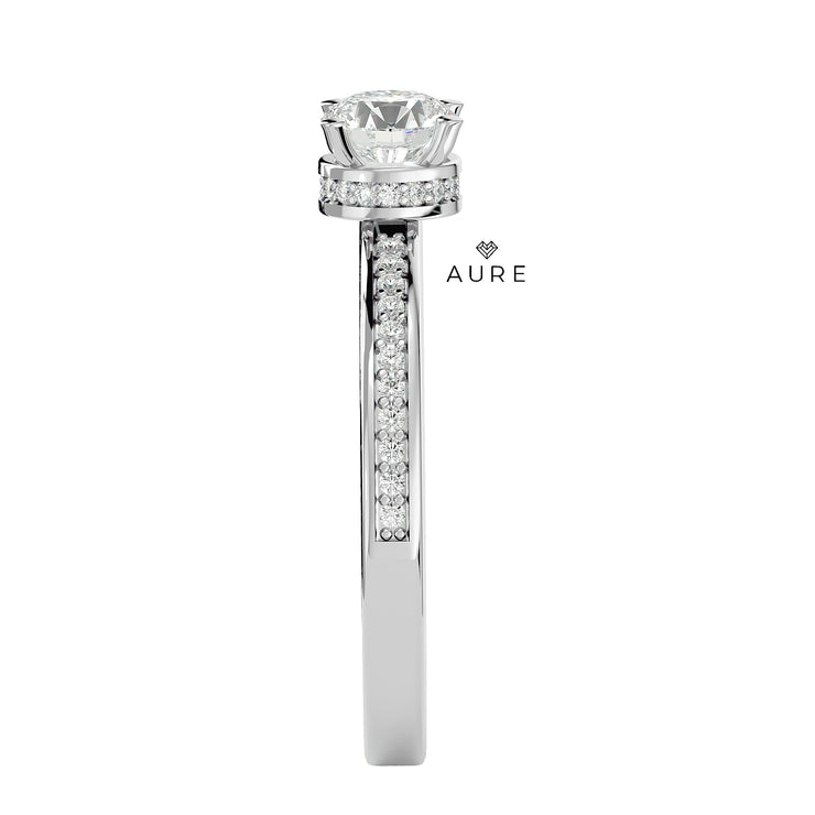 Bague Solitaire Daphné de marque AURE en Diamant conçue et créée au Maroc