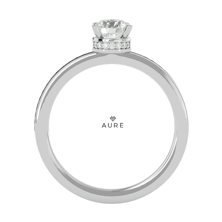 Bague Solitaire Daphné de marque AURE en Zirconium conçue et créée au Maroc