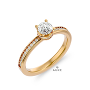 Bague Solitaire Daphné de marque AURE en Diamant conçue et créée au Maroc