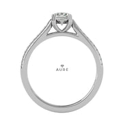 Bague Solitaire serti Aïcha de marque AURE en Diamant conçue et créée au Maroc