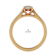 Bague Solitaire serti Aïcha de marque AURE en Zirconium conçue et créée au Maroc