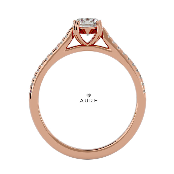 Bague Solitaire serti Aïcha de marque AURE en Zirconium conçue et créée au Maroc