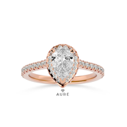 Bague Auréolée centre fantaisie Sofia de marque AURE en Diamant conçue et créée au Maroc