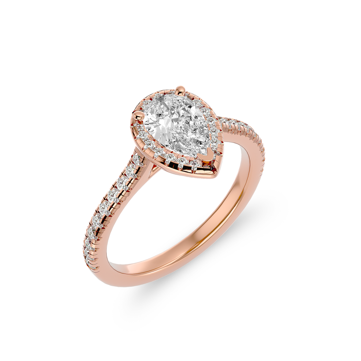 Bague Auréolée centre fantaisie Sofia de marque AURE en Diamant conçue et créée au Maroc