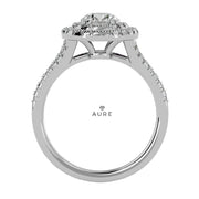 Bague Auréolée double Elle de marque AURE en Diamant conçue et créée au Maroc