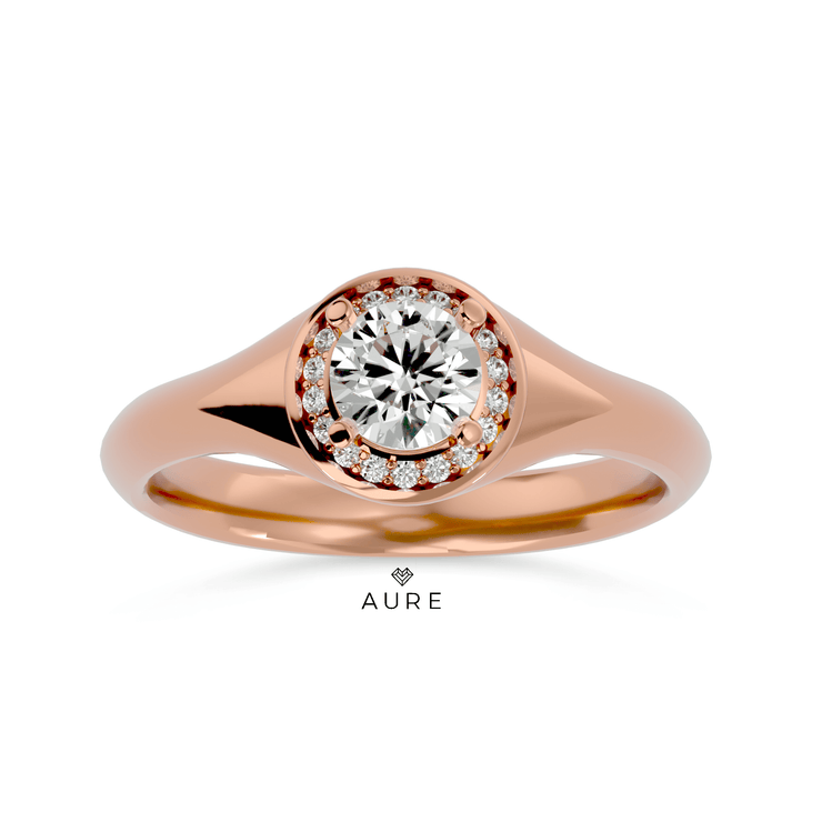 Bague Inspiration Vintage Bella de marque AURE en Diamant conçue et créée au Maroc