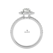 Bague Auréolée double Lila de marque AURE en Zirconium conçue et créée au Maroc