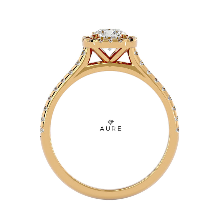 Bague Auréolée variation Selma de marque AURE en Zirconium conçue et créée au Maroc