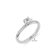 Bague Solitaire Asma de marque AURE en Zirconium conçue et créée au Maroc