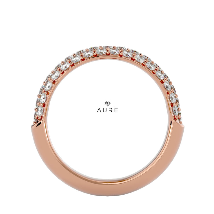 Demi Alliance Aya de marque AURE en Diamant conçue et créée au Maroc