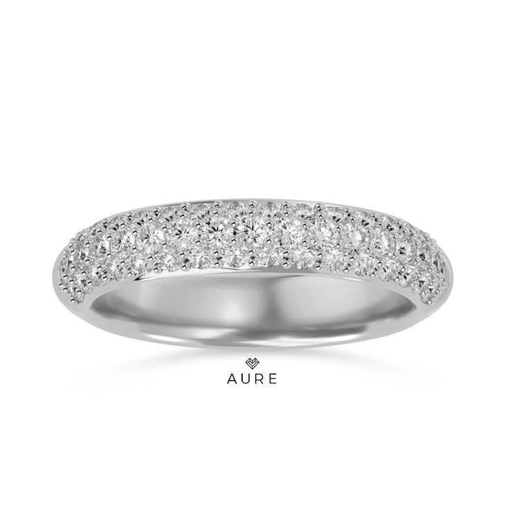Demi Alliance Aya de marque AURE en Diamant conçue et créée au Maroc