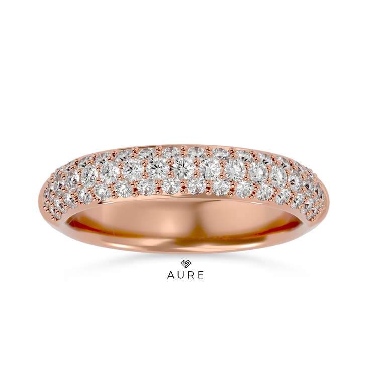 Demi Alliance Aya de marque AURE en Diamant conçue et créée au Maroc