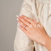 Bague Solitaire épuré Léa de marque AURE en Diamant conçue et créée au Maroc