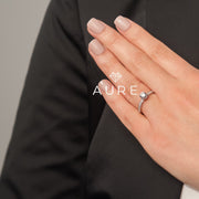 Bague Solitaire Daphné de marque AURE en Zirconium conçue et créée au Maroc