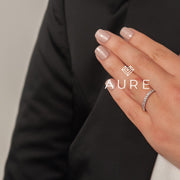 Demi Alliance Leïla de marque AURE en Diamant conçue et créée au Maroc